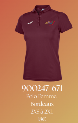 Polo Femme Bordeaux 2XS à 2XL Ref : 900247-671