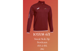 Sweat 1/4 de Zip 4XS à 4XL - Ref : 103708-671